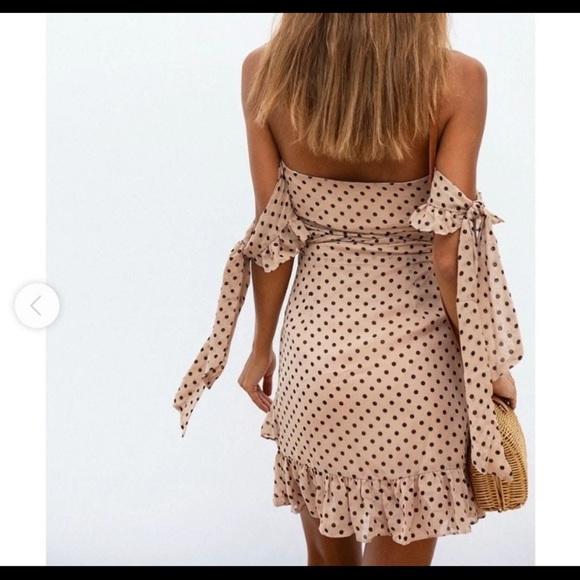 Sabo Skirt Arabela Polkadot Wrap Dress 🤎 - Picture 3 of 3